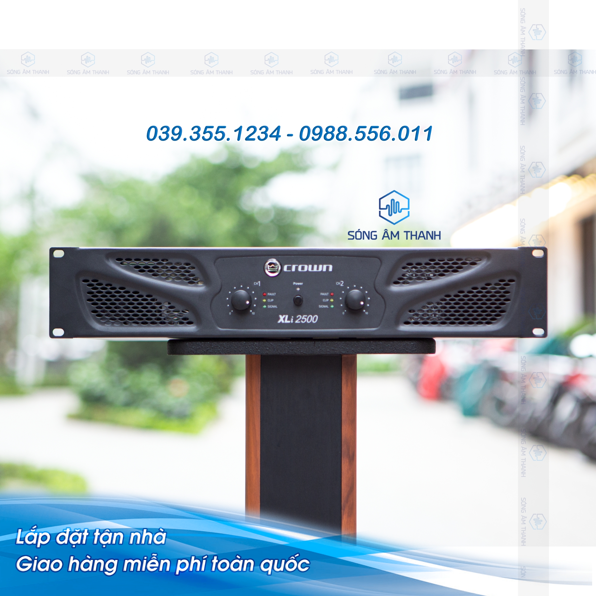 Đẩy công suất Crown Xli2500 - 500w/kênh/8ohm Đẩy công suất Crown Xli2500